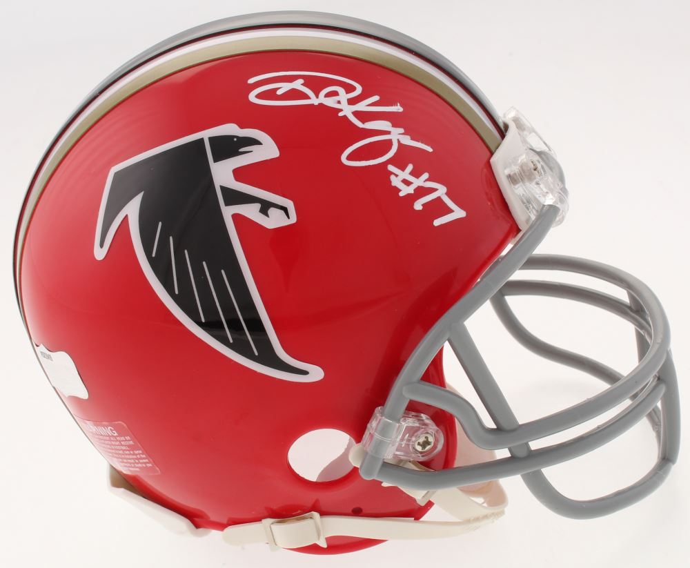 Damontae Kazee Signed Falcons Throwback MiniHelmet (Radtke COA)