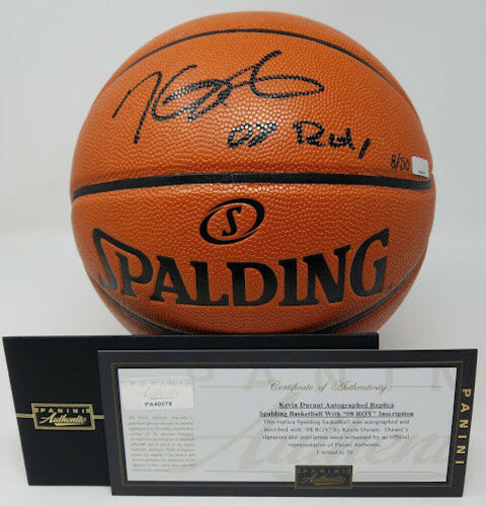 Kevin Durant Signed Official NBA Basketball Inscribed "08 ...