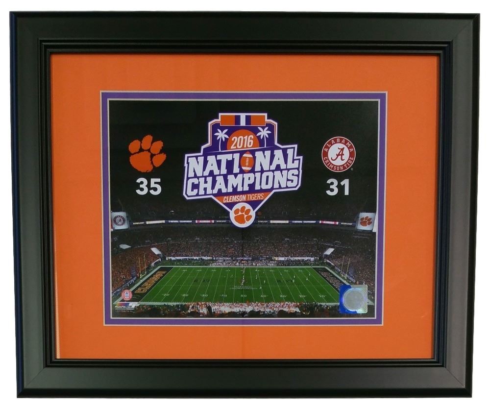 Football Display Clemson Clemson Tigers 14x17 Custom Framed Photo Display