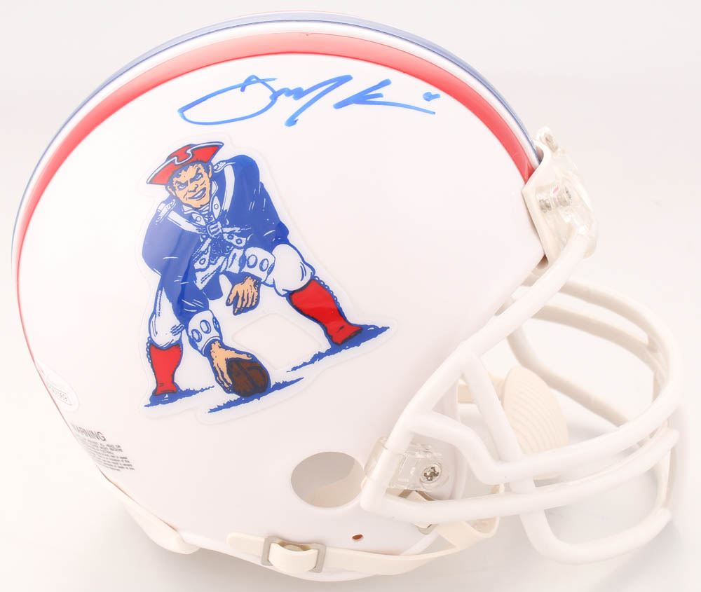 Julian Edelman Autographed Eclipse Mini Football Helmet Patriots