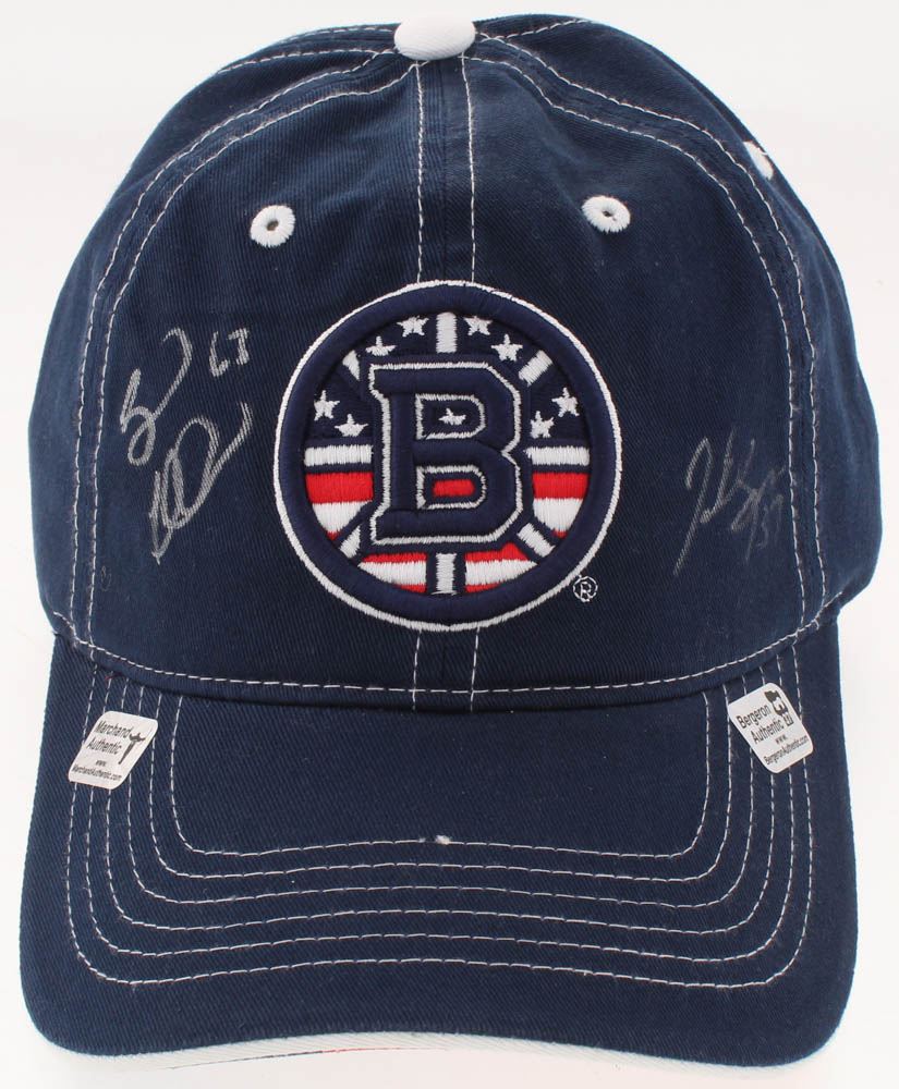Brad Marchand Patrice Bergeron Signed Boston Bruins Adjustable Hat