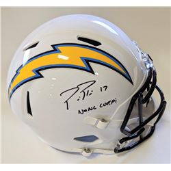 Philip Rivers Signed Los Angeles Chargers Full-Size Speed Helmet Inscribed "NUNC COEPI" (Beckett COA