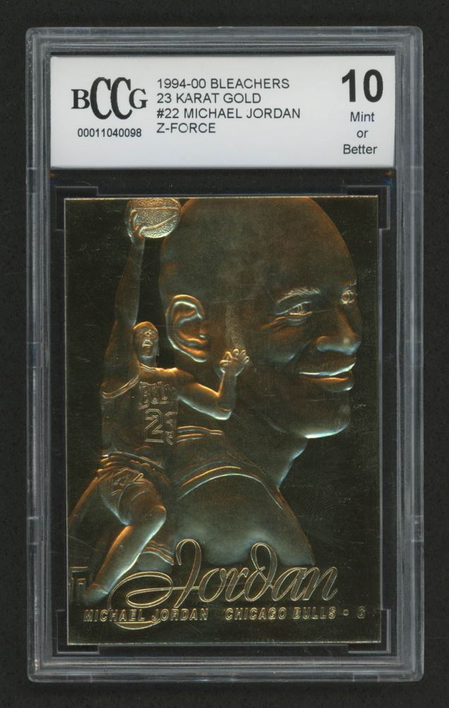 1994 00 Bleachers 23 Karat Gold 22 Michael Jordan Z Force BCCG 10 