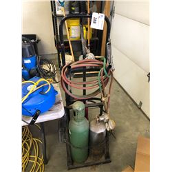 OXYACETYLENE SET WITH TANKS AND CART