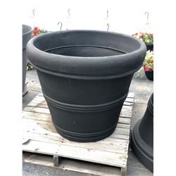 APPROX. 3' ROUND DECORATIVE PLASTIC PLANT POTS