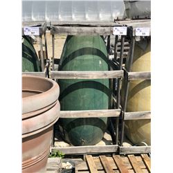 GREEN APPROX. 4' CERAMIC DECORATIVE PLANTER