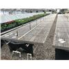 Image 2 : APPROX. 60' X 5.5' METAL GRATED GREENHOUSE SLIDING BENCH, COMES WITH ATTACHED IRRIGATION AND PIPING