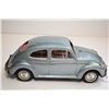 Image 2 : Pressed tin, battery operated Volkswagen Beetle made in Japan with clear engine compartment and ligh