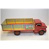 Image 2 : Vintage pressed steel Marx Lazy Day Farms stock truck, in good shape with original lithos, 17" in le