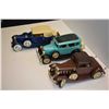 Image 2 : Three vintage Hubley die cast cars including Ford model A, Chevy coupe and a Rolls Royce 9" in lengt