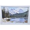 Image 1 : Framed original watercolour painting titled on verso "September Snow- Kananaskis" 7" X 8"