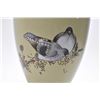 Image 2 : Quality antique cloisonn‚ vase featuring birds, butterfly and foliage 12" in height