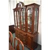 Image 1 : Large antique style modern chest on chest dining room cabinet with illuminated display hutch with cu