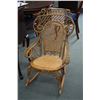 Image 1 : Elegant antique caned wicker rocking chair