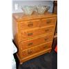 Image 1 : Large antique five drawer bedroom chest, appears to be original pulls