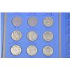 Image 2 : Two half dollar collector boards. One containing 23 Canadian silver half dollars ranging 1937-1964 a