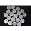 Image 2 : Twenty Canadian silver half dollars ranging from 1942 to 1958