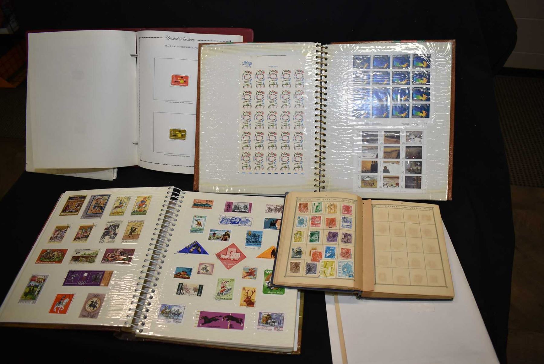 Collection Book Selection of stamp collector books filled including a large selection ...