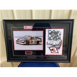 EXCLUSIVE NASCAR COLLECTION! BEAUTIFULLY FRAMED TRIBUTE TO DALE EARNHARDT SR #3 GONE...BUT NOT FORGO