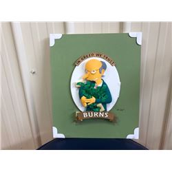 LIMITED EDITION! SIMPSONS RESIN SCULPTURE OF MR.BURNS.  SIGNED AND NUMBERED BY ARTIST TIM WEST. INCL