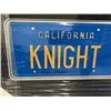 Image 2 : AUTOGRAPHED LICENSE PLATE OF KNIGHT RIDER SIGNED BY THE VOICE OF KITT, WILLIAM DANIELS COA INCLUDED.