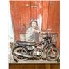 Image 2 : BEAUTIFUL LARGE PICTURE OF BOY ON VINTAGE MOTORCYCLE GLOSS FINISH