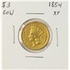 Image 1 : 1854 $3 Gold Coin XF Details