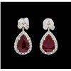 Image 4 : GIA Cert 44.80 ctw Ruby and Diamond Suite - 18KT White Gold