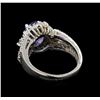 Image 3 : 2.48 ctw Tanzanite and Diamond Ring - 14KT White Gold