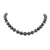 Image 1 : 0.95 ctw Diamond and Tahitian Pearl Necklace - 14KT White Gold