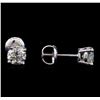 Image 2 : 1.02 ctw Diamond Stud Earrings - 14KT White Gold