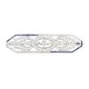 Image 1 : Platinum 1.00 ctw Sapphire and Diamond Brooch