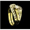 Image 4 : 1.10 ctw Diamond Ring and Band - 14KT Yellow Gold