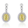 Image 1 : 18k Two Tone Gold 2.25CTW Diamond Earrings, (VS1-SI1/VS2 /G-H/Nat-yel)