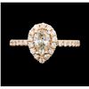 Image 2 : 1.18 ctw Diamond Ring - 14KT Rose Gold