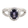 Image 2 : 2.41 ctw Lavender Spinel And Diamond Ring - 14KT White Gold