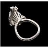 Image 6 : 6.00 ctw Sapphire and Diamond Jewelry Suite - 14KT White Gold