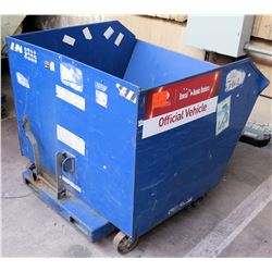 Vestil Self-Dumping Hopper w/Wheels, Model H-150-LD, 49"L x 46.5"W x 43.5"H
