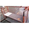 Image 1 : Metal Rolling Cage Cart with Shelf, 72.5"W x 24.5"D x 54"H