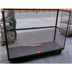 Metal Rolling Cage Cart, 73"L x 25"D x 56"H