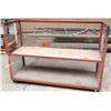 Image 1 : Metal Rolling Cage Cart with Shelf, 73"L x 25"W x 53"H