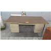 Image 2 : Qty 2 Metal and Wood Work Desks