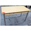Image 1 : Wood Desk with Metal Legs, 54"L x 28"W x 30"H