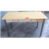Image 1 : Wood Desk with Metal Legs, 54"L x 28"W x 30"H