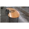 Image 2 : Contoured Wooden Desk w/ Power Outlets