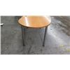 Image 3 : Contoured Wooden Desk w/ Power Outlets