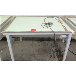Light Table, 55"L x 43"W x 36"H