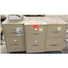 Image 1 : Qty 3 Metal 2-Drawer File Cabinets