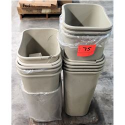 Qty 14 Plastic Waste Receptacles