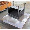 Image 1 : Rolling Wood Top Desk w/ Metal Base & Floor Mats